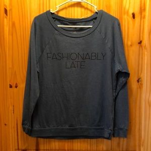 Snooze Button Fun Shirt - Medium - Blue - $8